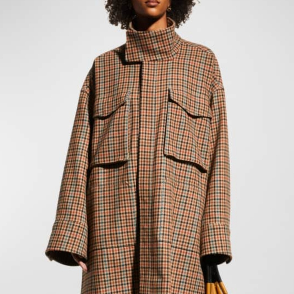 NWT A.L.C. Micah Oversized Wool Houndstooth Coat MSRP $1096 Sz Medium